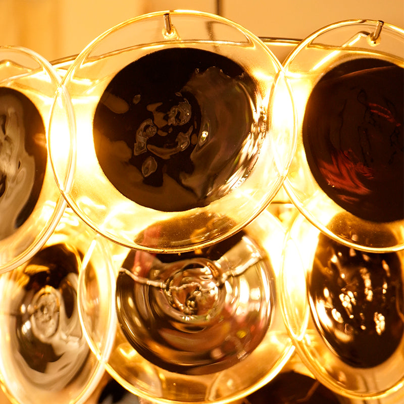 Vintage Murano Orange Brown Chandelier