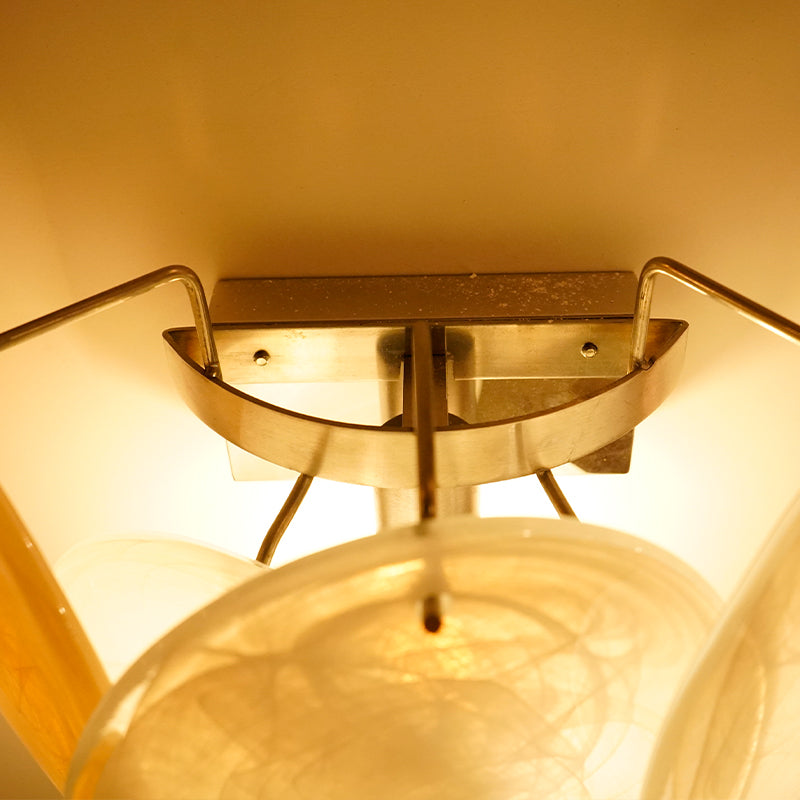 White Murano Disc Wall Lamp