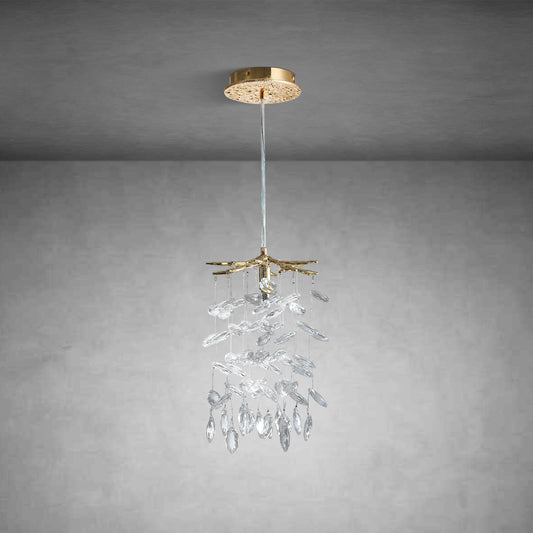 23.6" Modern Gold Tree Branch Crystal Chandelier