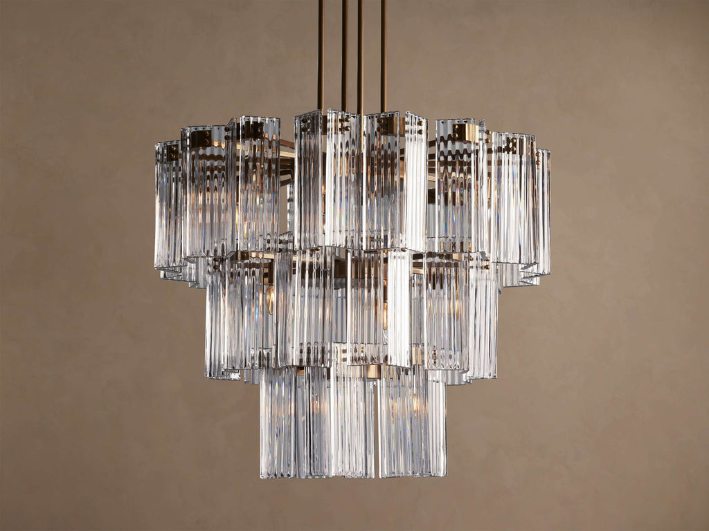 Artisan Delsie 38" Round Chandelier with Clear Glass — view 2