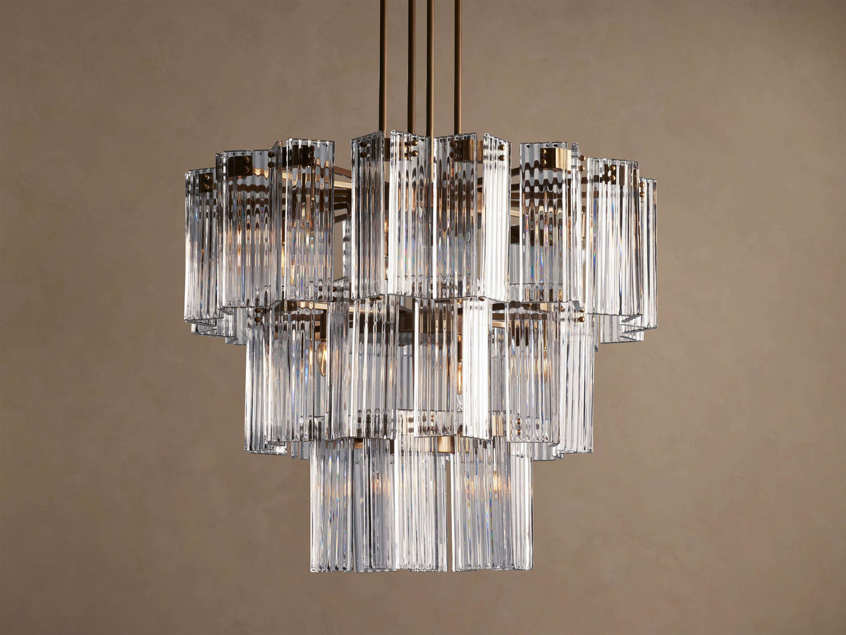 Artisan Delsie 38" Round Chandelier with Clear Glass — view 2