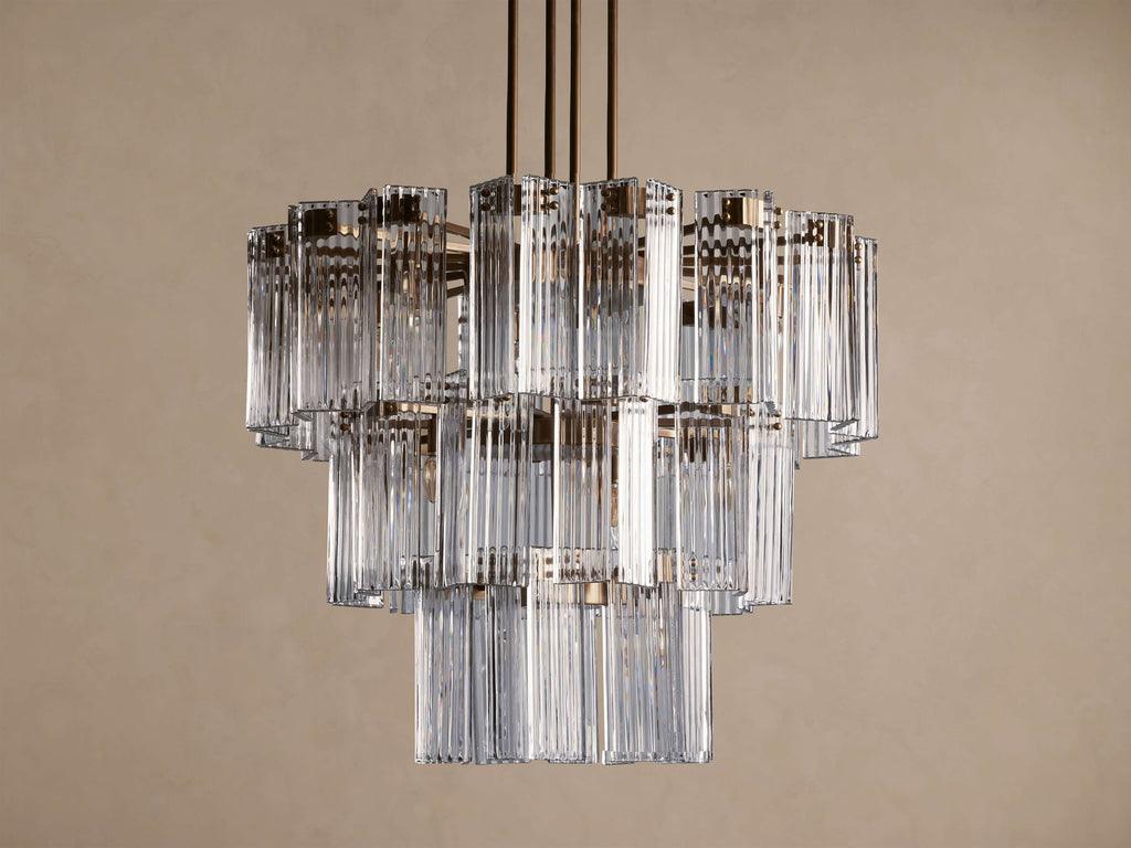 Artisan Delsie 38" Round Chandelier with Clear Glass — view 3