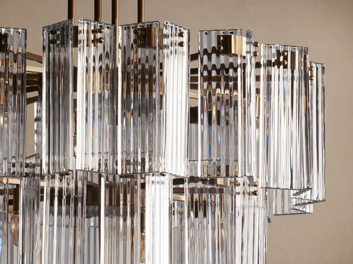 Artisan Delsie 38" Round Chandelier with Clear Glass — view 4