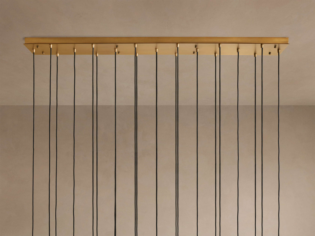 Artisan Colleena Linear Hammered Glass Chandelier — view 3
