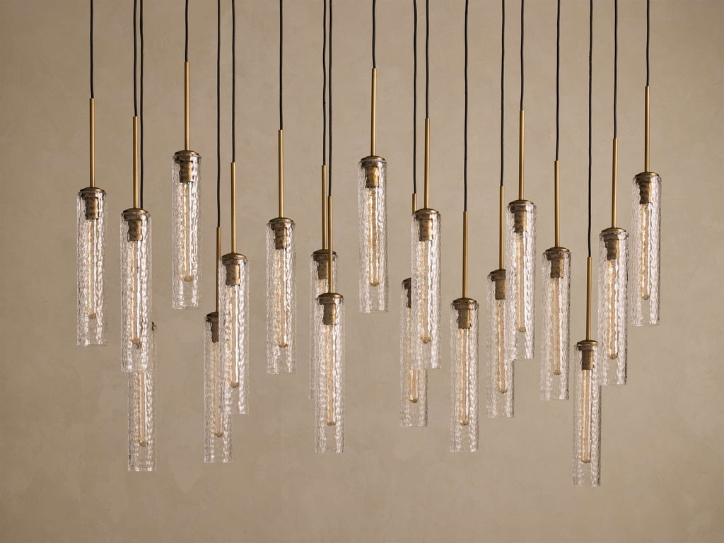 Artisan Colleena Linear Hammered Glass Chandelier — view 5