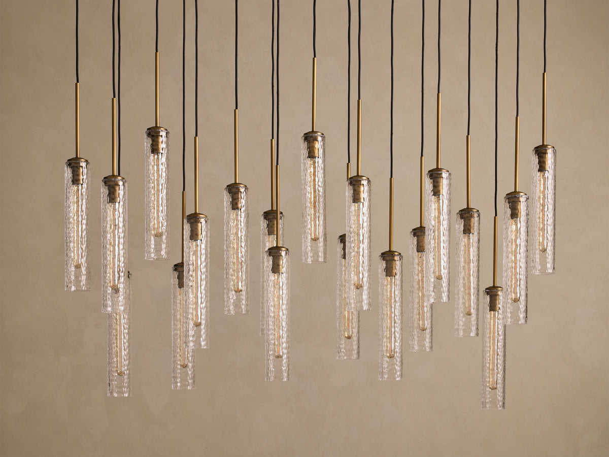 Artisan Colleena Linear Hammered Glass Chandelier — view 5