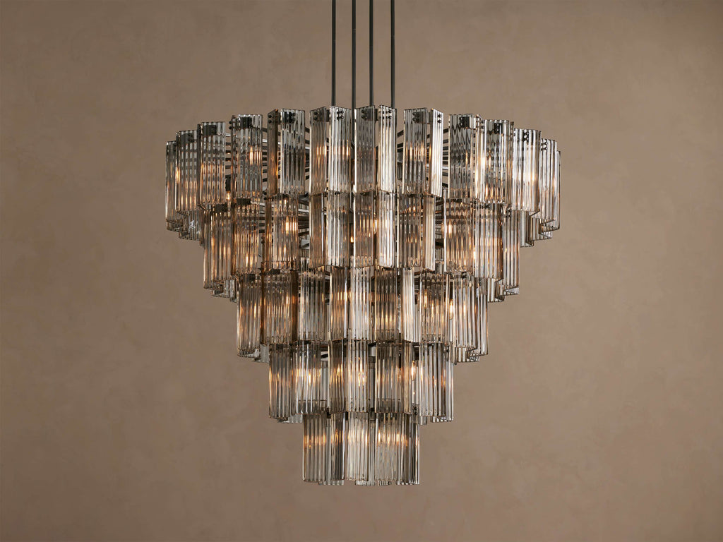 Artisan Delsie Round Chandelier in Bronze with Smoke Glass — view 2