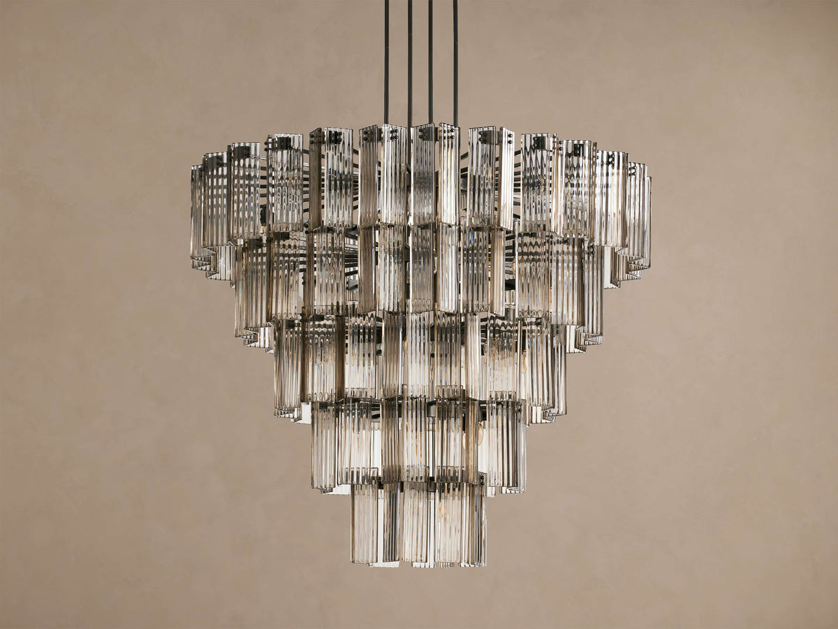 Artisan Delsie Round Chandelier in Bronze with Smoke Glass — view 3