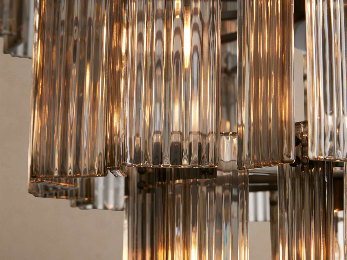 Artisan Delsie Round Chandelier in Bronze with Smoke Glass — view 4