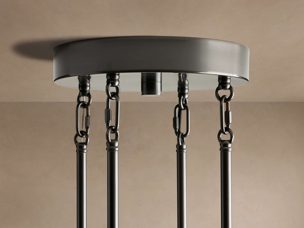Artisan Delsie Round Chandelier in Bronze with Smoke Glass — view 5