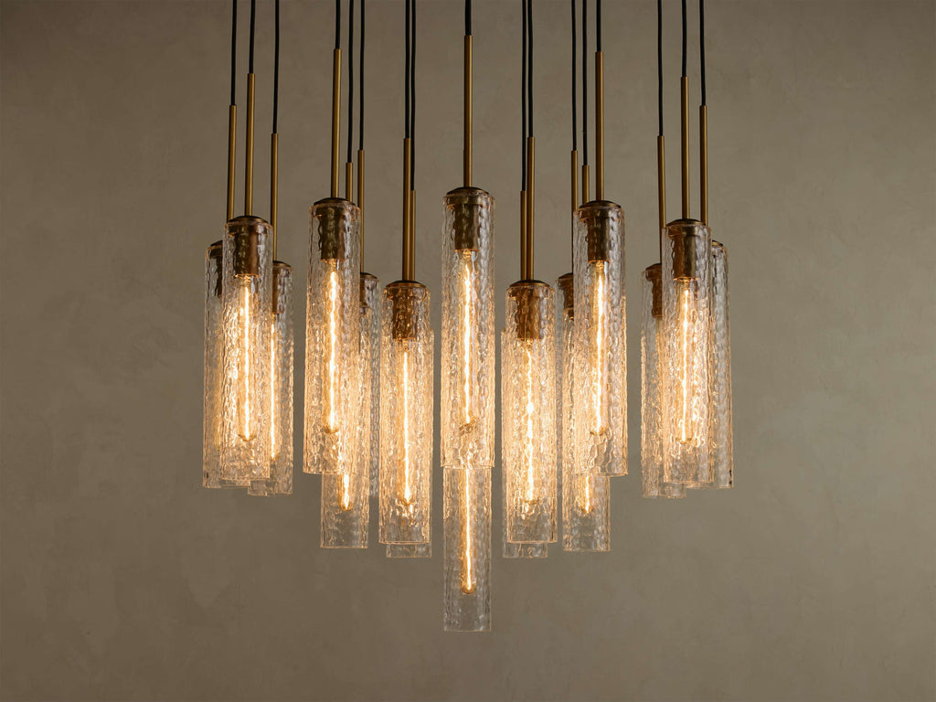 Artisan Colleena Hammered Glass Round Chandelier — view 1