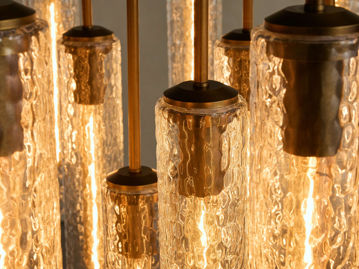 Artisan Colleena Hammered Glass Round Chandelier — view 4