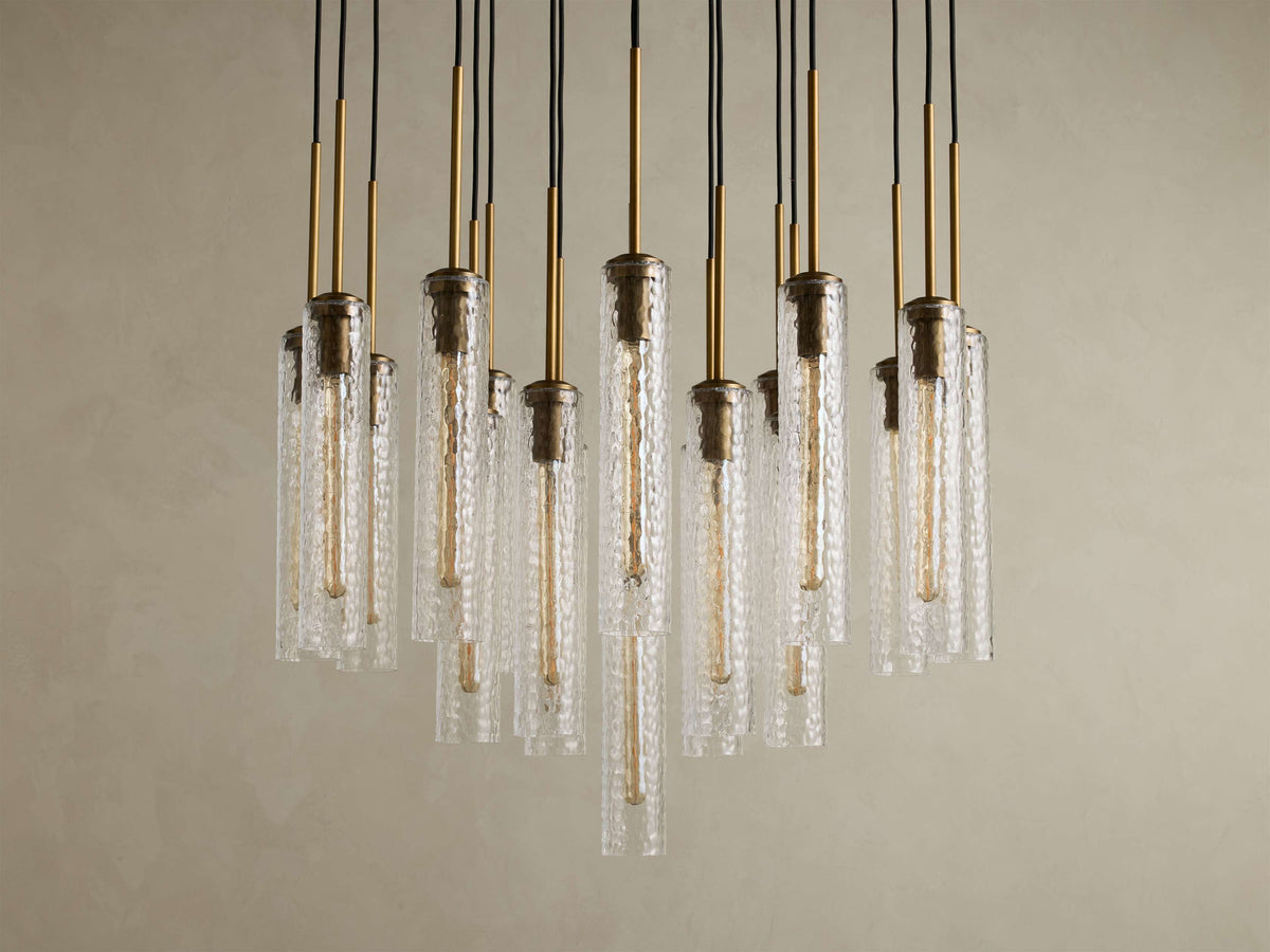 Artisan Colleena Hammered Glass Round Chandelier — view 5