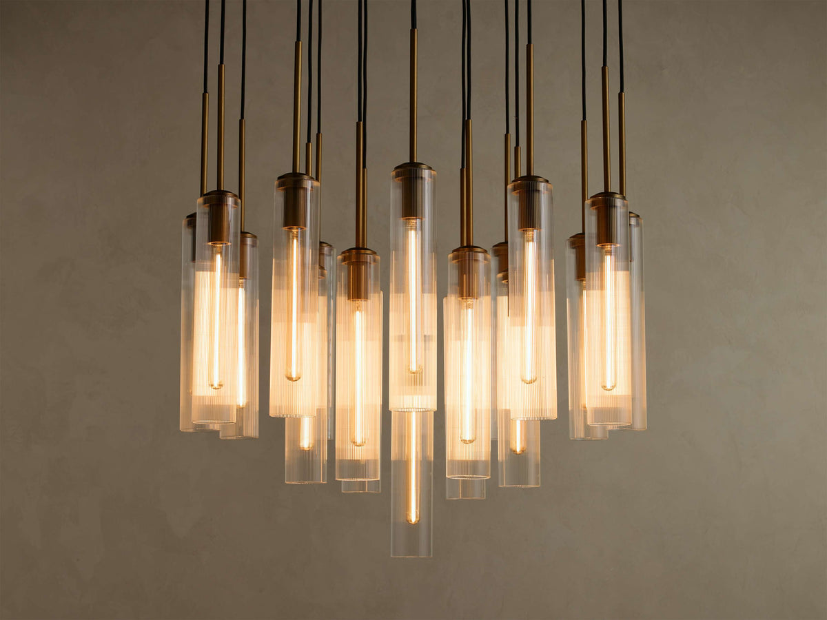 Artisan Colleena Fluted Glass Round Chandelier — view 2