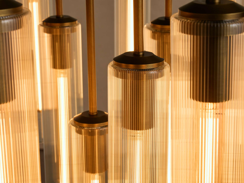 Artisan Colleena Fluted Glass Round Chandelier — view 4