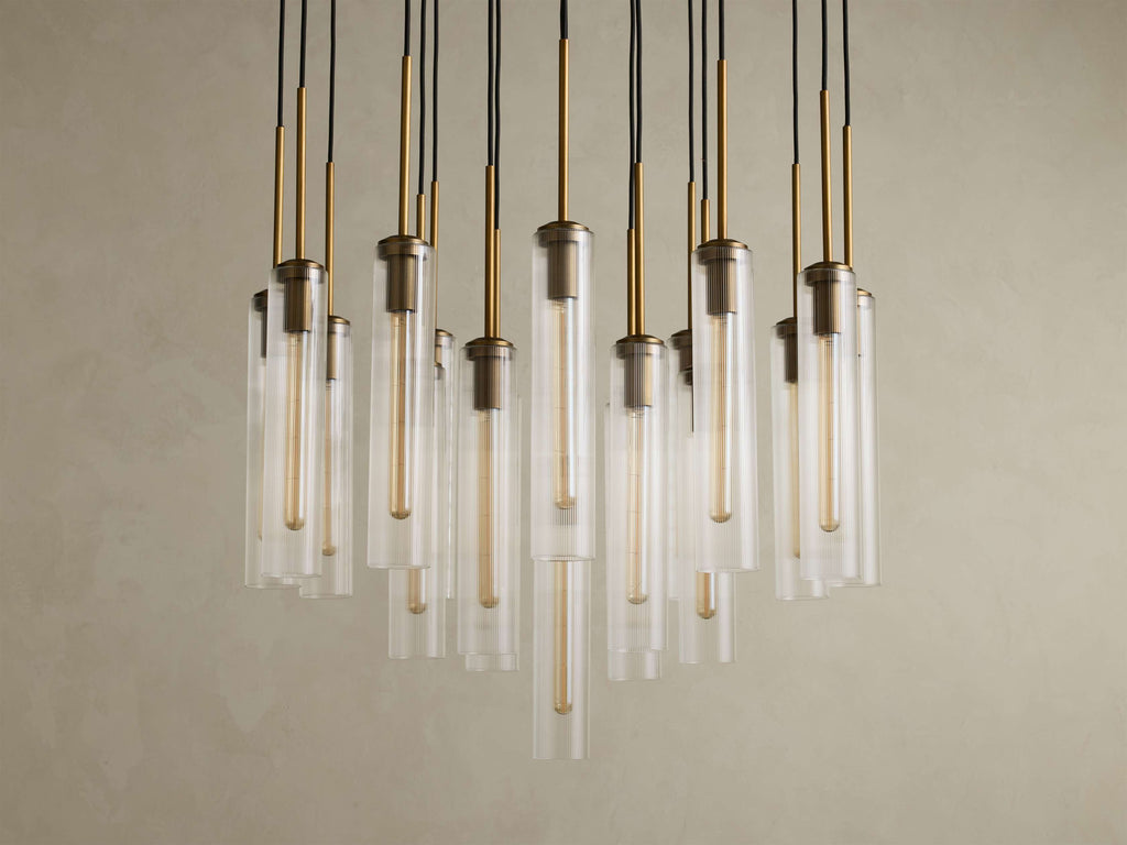Artisan Colleena Fluted Glass Round Chandelier — view 5