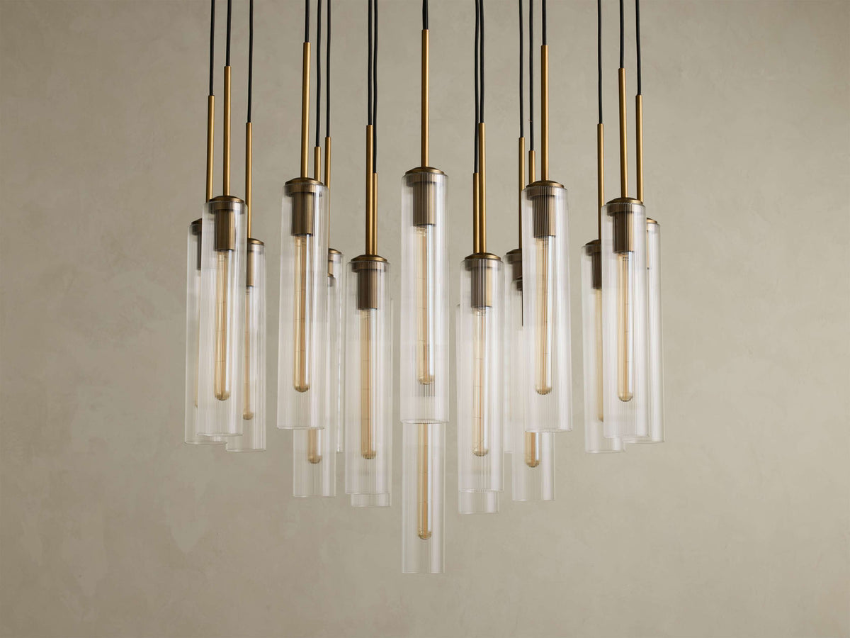 Artisan Colleena Fluted Glass Round Chandelier — view 5