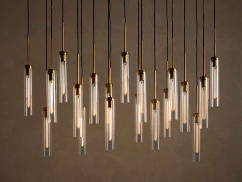 Artisan Colleena Linear Fluted Glass Chandelier — view 1