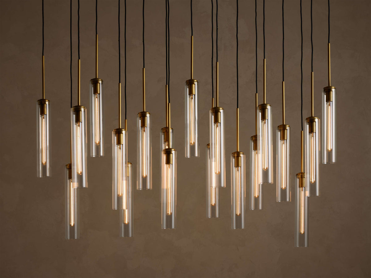 Artisan Colleena Linear Fluted Glass Chandelier — view 2