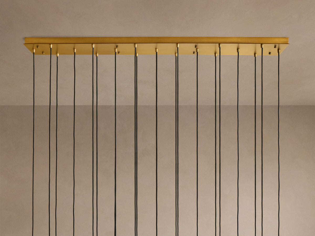 Artisan Colleena Linear Fluted Glass Chandelier — view 3