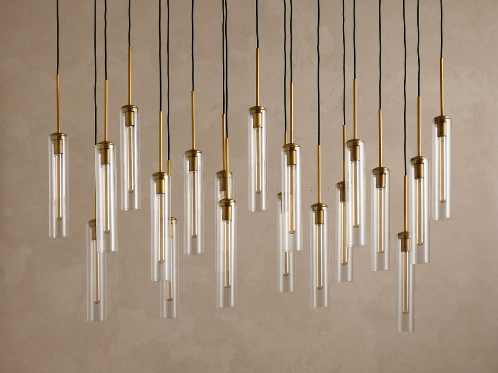 Artisan Colleena Linear Fluted Glass Chandelier — view 4