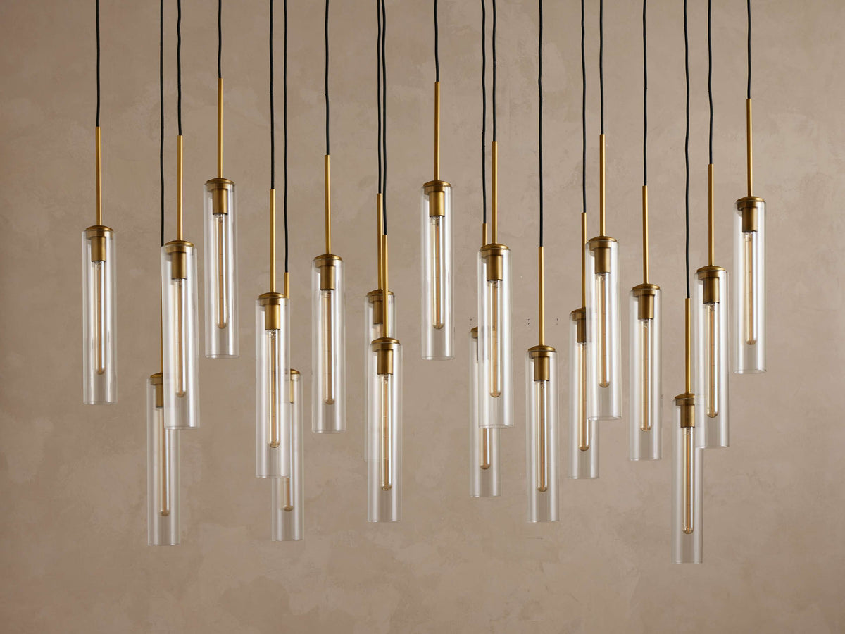 Artisan Colleena Linear Fluted Glass Chandelier — view 4