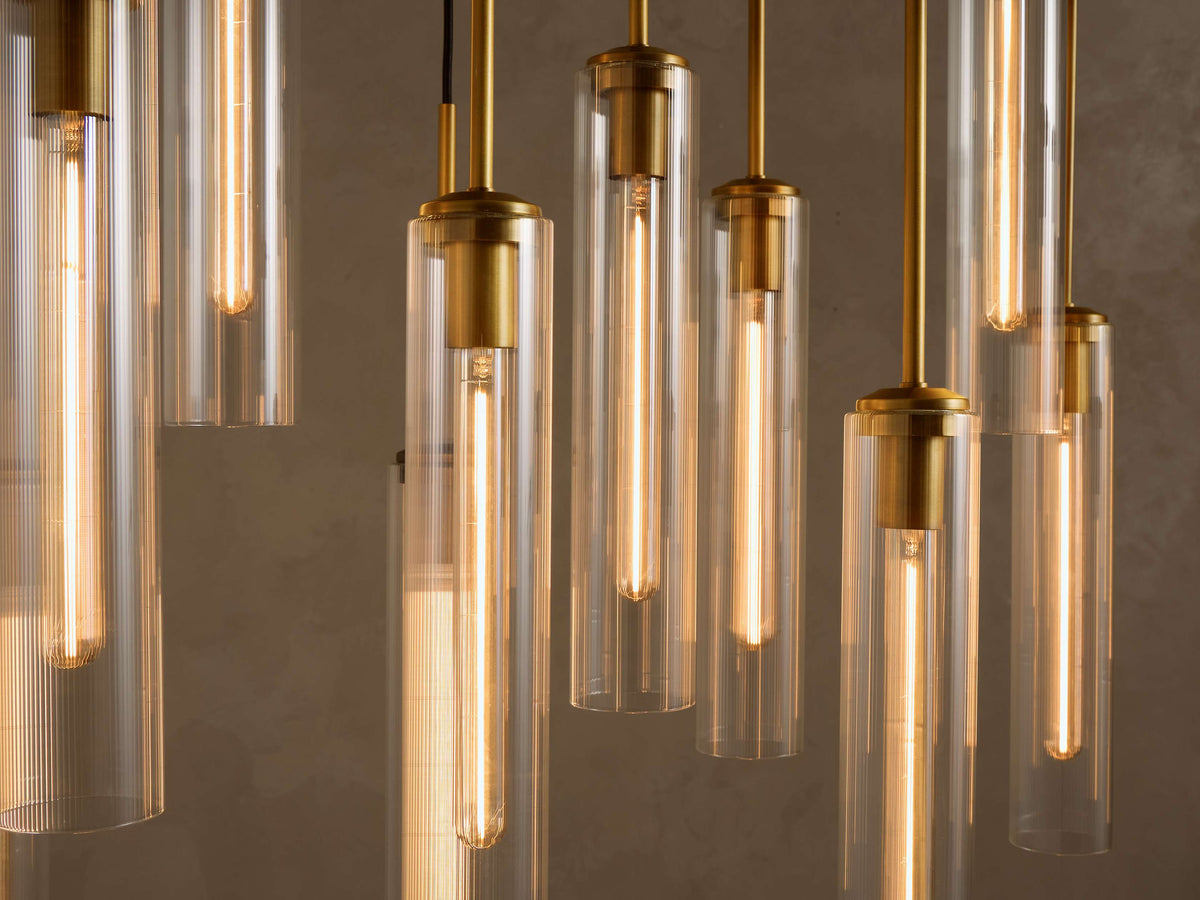 Artisan Colleena Linear Fluted Glass Chandelier — view 5