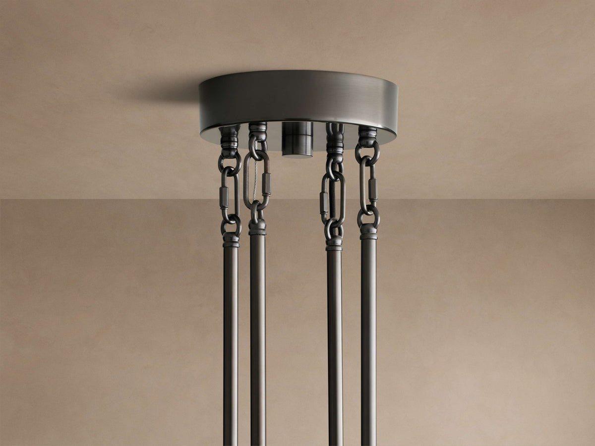 Artisan Delsie Round Chandelier in Bronze with Clear Glass — view 5