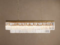 Sculptural Leyland Tiered Rectangular Chandelier — view 1