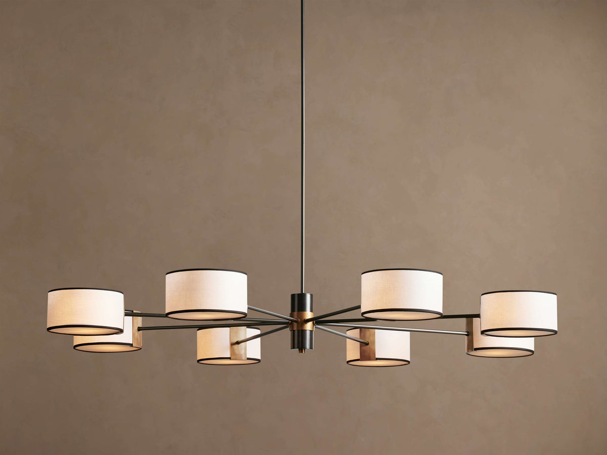 Artisan Daphne Fabric Round Chandelier — view 1