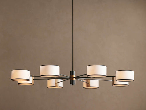 Artisan Daphne Fabric Round Chandelier — view 1