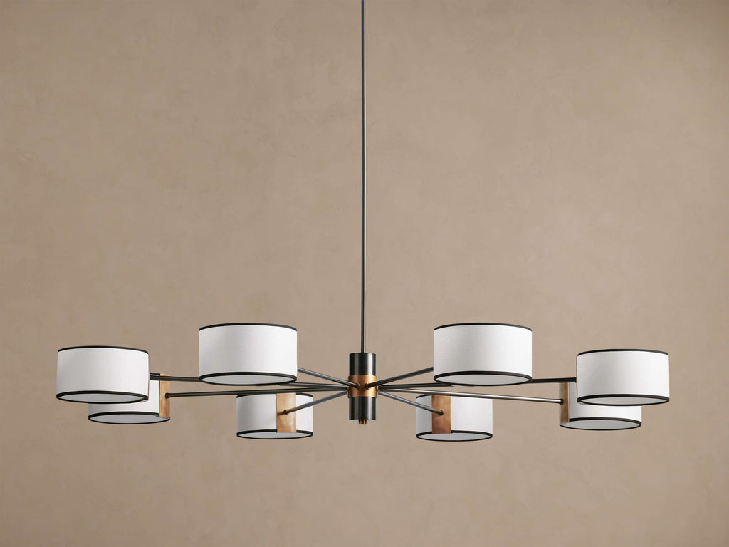Artisan Daphne Fabric Round Chandelier — view 3