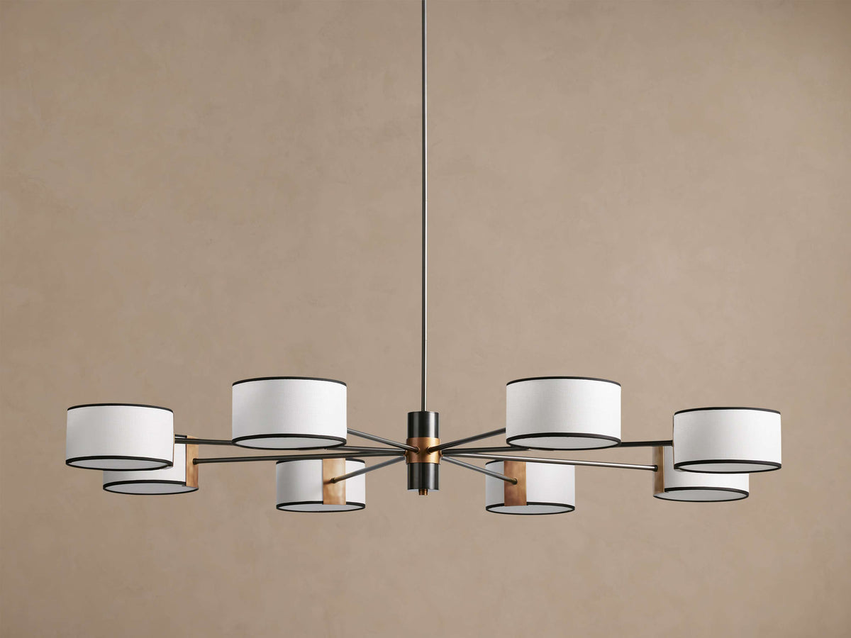 Artisan Daphne Fabric Round Chandelier — view 3
