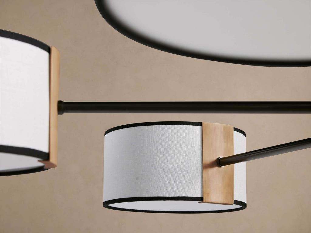 Artisan Daphne Fabric Round Chandelier — view 4