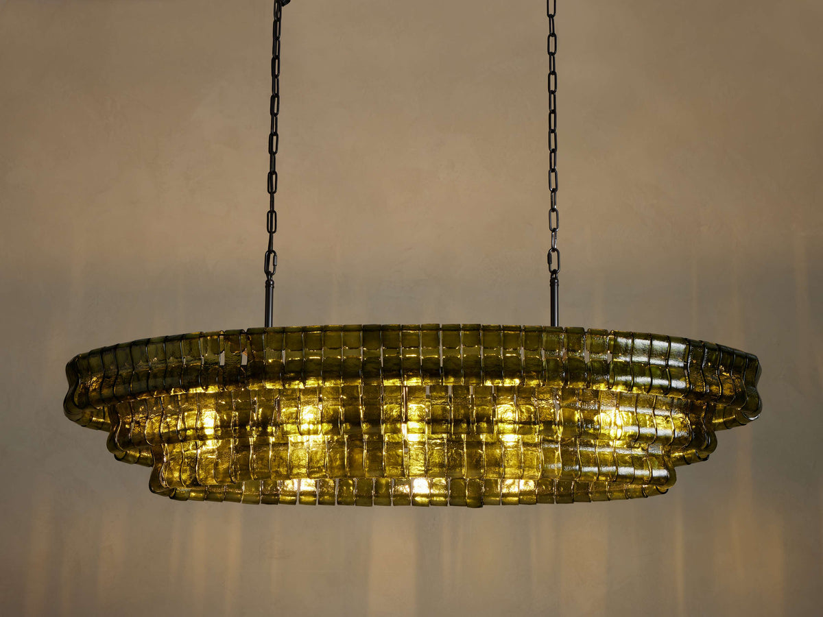 Heritage Ghiaccio Oval Chandelier — view 1