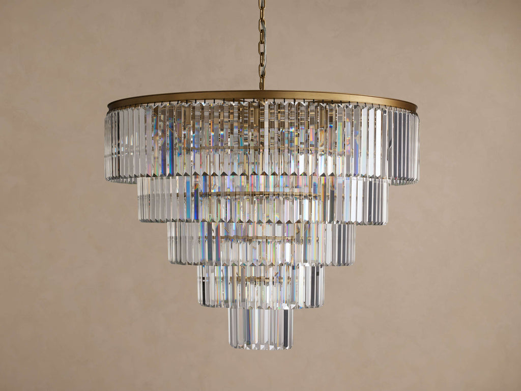 Sculptural Leyland Tiered Round Chandelier — view 4