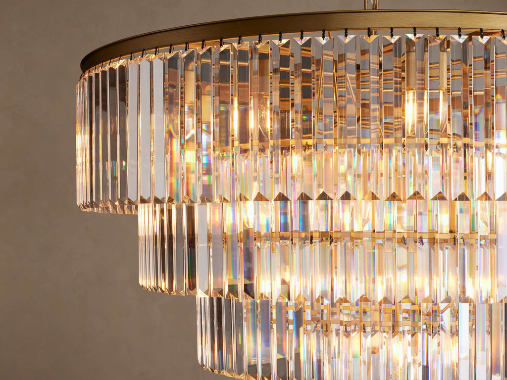 Sculptural Leyland Tiered Round Chandelier — view 5