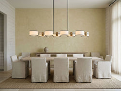 Artisan Daphne Fabric Linear Chandelier