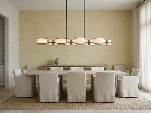 Artisan Daphne Fabric Linear Chandelier — view 1