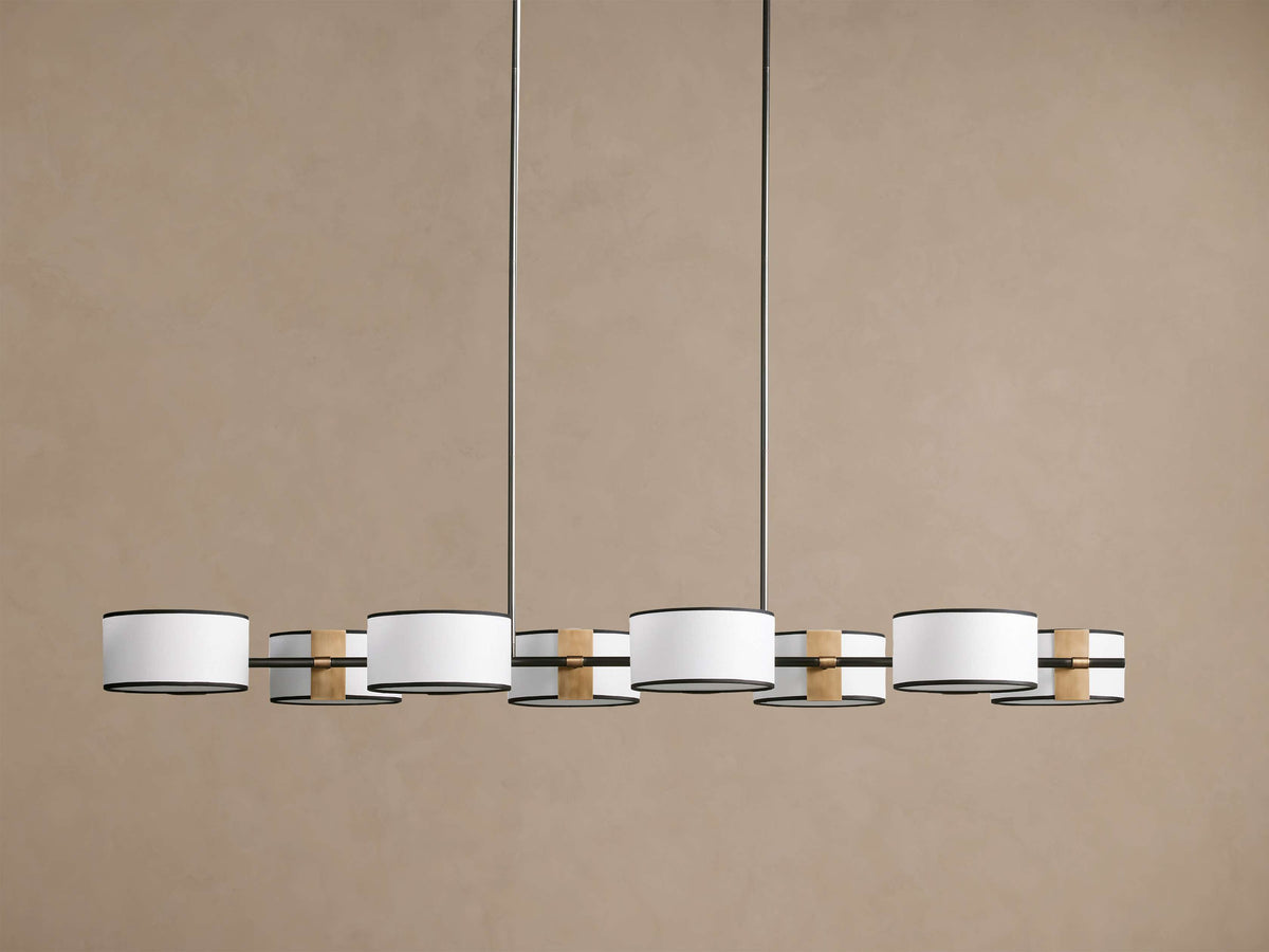 Artisan Daphne Fabric Linear Chandelier — view 4