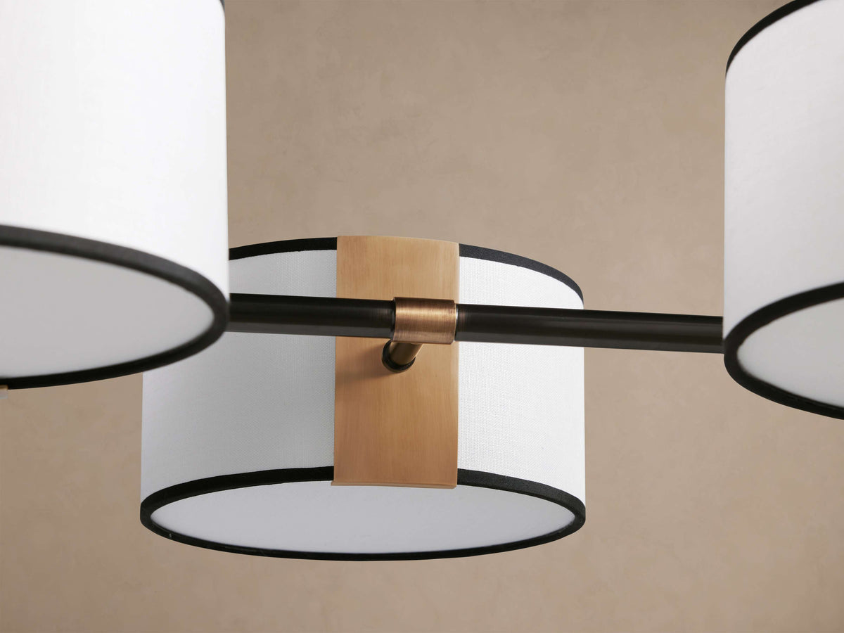 Artisan Daphne Fabric Linear Chandelier — view 5