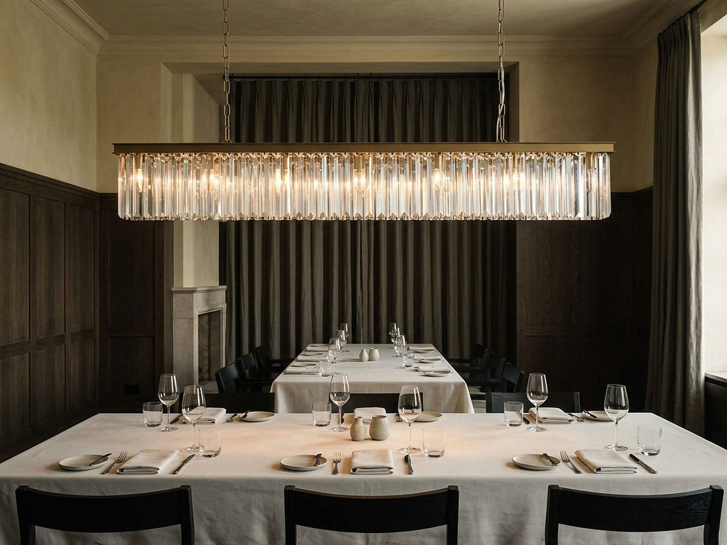 Sculptural Leyland Rectangular Chandelier — view 1