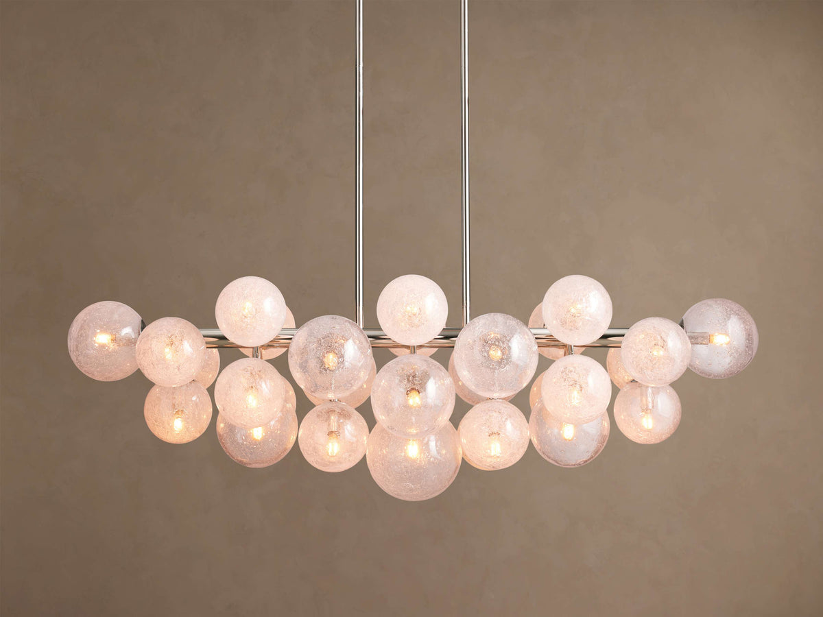Signature Mandoza Linear Chandelier in Nickel — view 2