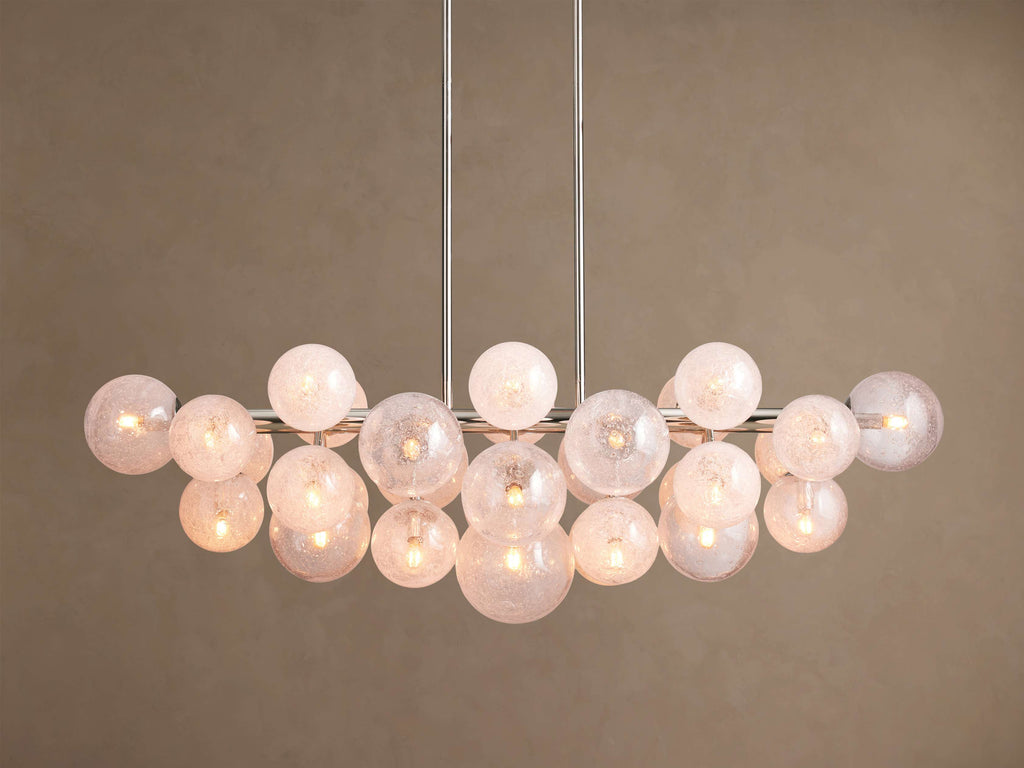 Signature Mandoza Linear Chandelier in Nickel — view 3