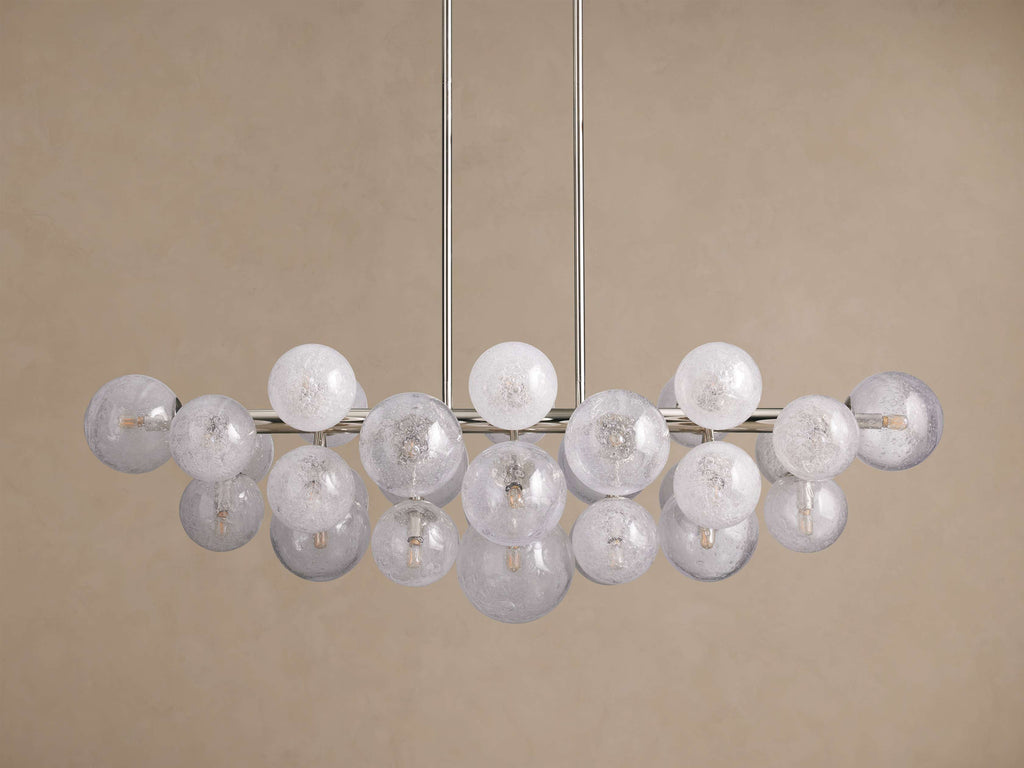 Signature Mandoza Linear Chandelier in Nickel — view 4