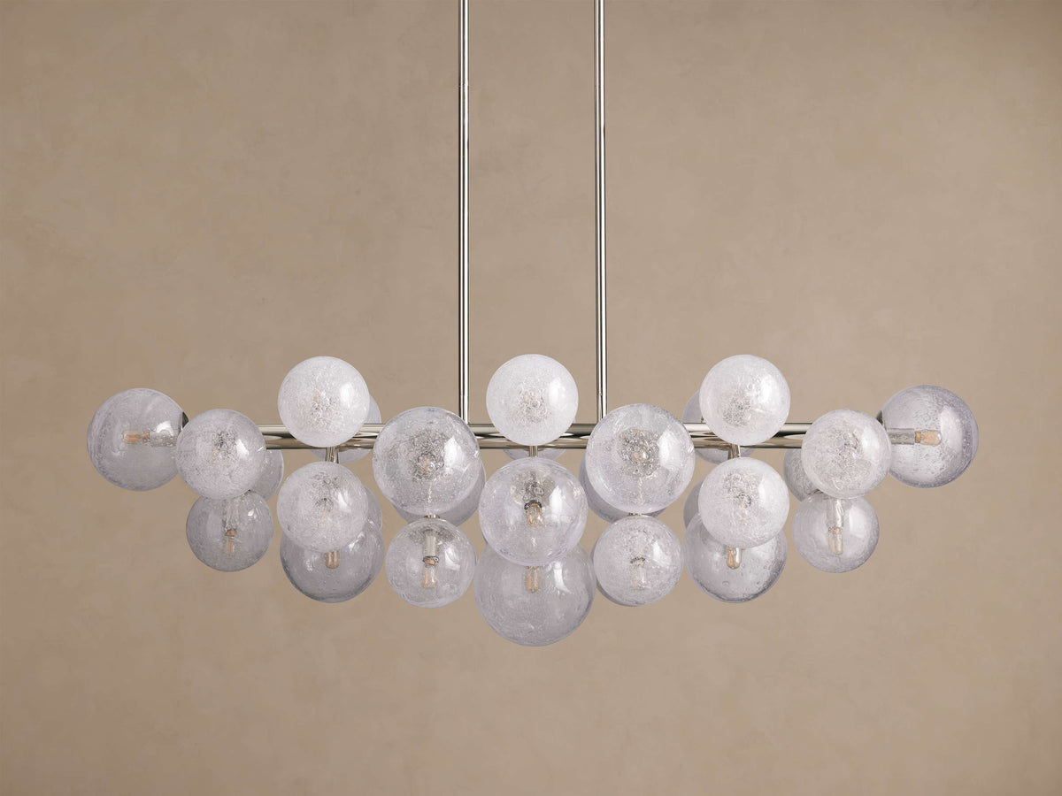 Signature Mandoza Linear Chandelier in Nickel — view 4