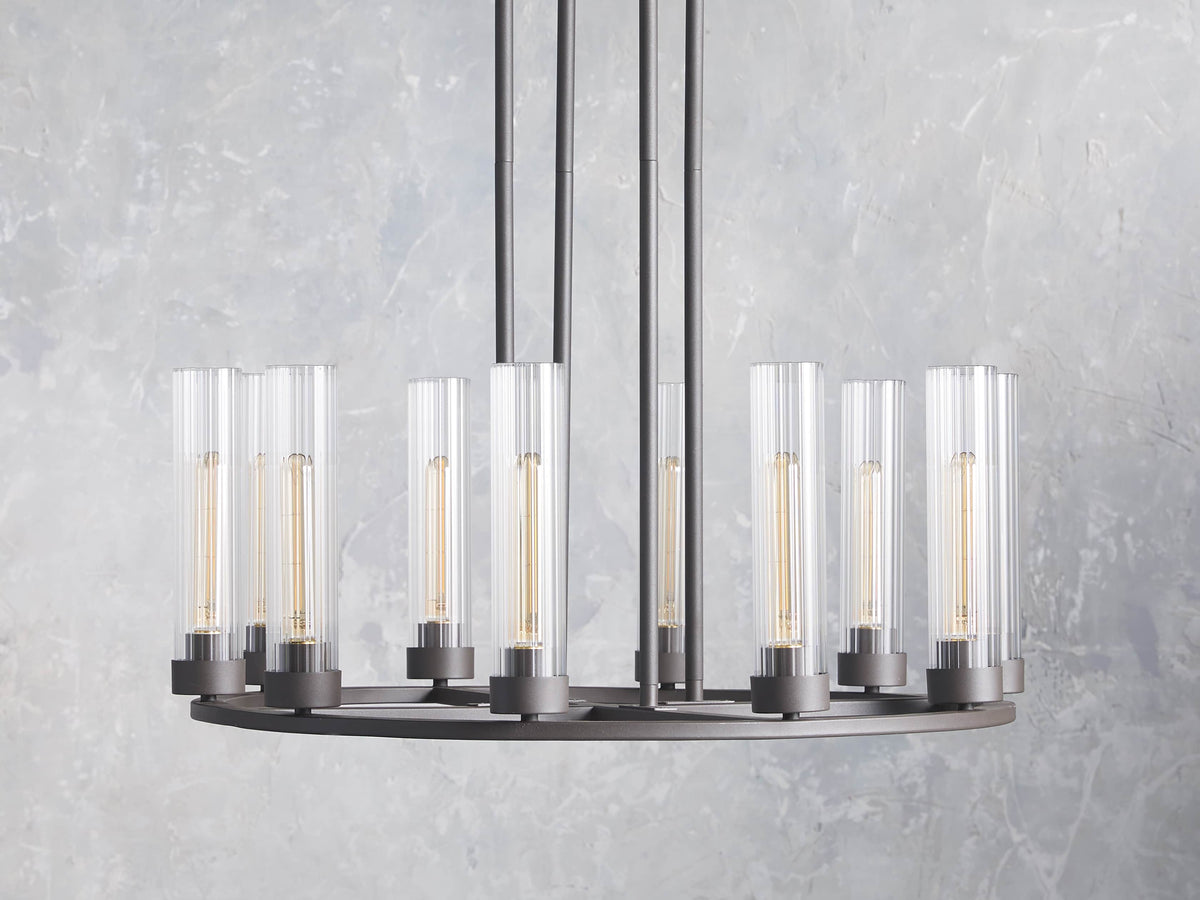 Heritage Andreas 10-Light Round Chandelier in Bronze — view 3