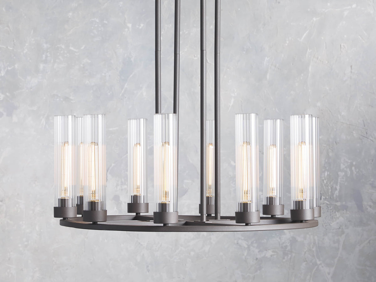 Heritage Andreas 10-Light Round Chandelier in Bronze — view 7