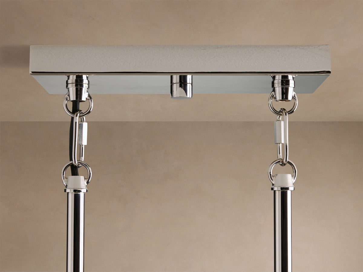 Heritage Andreas Linear Chandelier in Nickel — view 6
