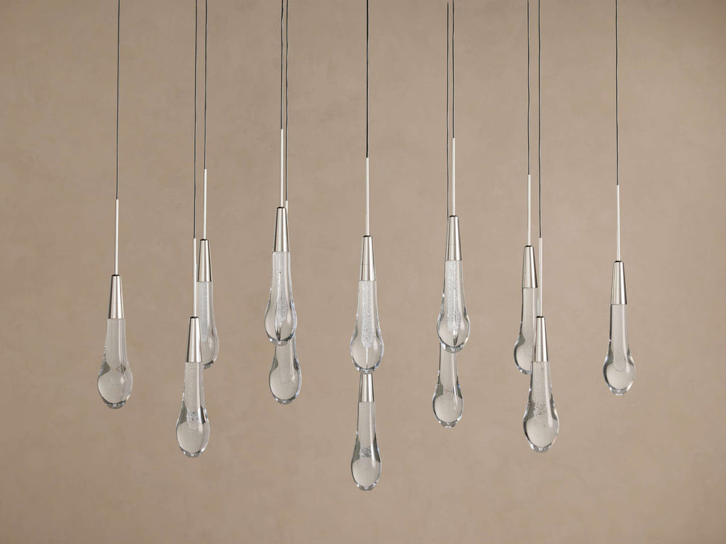 Signature Soltaire Linear Chandelier in Nickel — view 4